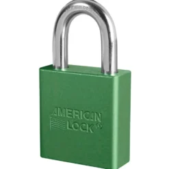 1-3/4in (44mm) Green Solid Aluminum Rekeyable 6-Pin Tumbler Padlock