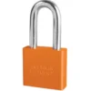 2in (51mm) Orange Solid Aluminum BumpStop® Rekeyable 6-Pin Tumbler Padlock with 2in (51mm) Shackle, Keyed Alike