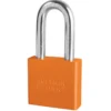 2in (51mm) Orange Solid Aluminum Rekeyable Pin Tumbler Padlock with 2in (51mm) Shackle, Keyed Alike