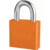 2in (51mm) Orange Solid Aluminum Rekeyable 6-Pin Tumbler Padlock, Keyed Alike