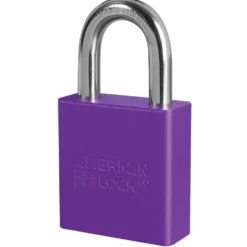 1-3/4in (44mm) Purple Solid Aluminum Rekeyable Pin Tumbler Padlock, Keyed Alike
