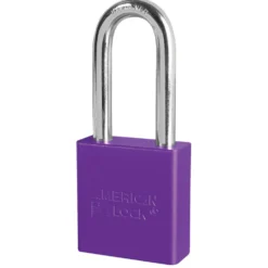 1-3/4in (44mm) Purple Solid Aluminum Rekeyable 6-Pin Tumbler Padlock with 2in (51mm) Shackle, Keyed Alike