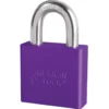 2in (51mm) Purple Solid Aluminum Rekeyable Pin Tumbler Padlock, Keyed Alike