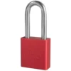 1-3/4in (44mm) Red Solid Aluminum Rekeyable Pin Tumbler Padlock with 2in (51mm) Shackle