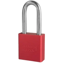 1-3/4in (44mm) Red Solid Aluminum Rekeyable Pin Tumbler Padlock with 2in (51mm) Shackle