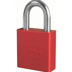 1-3/4in (44mm) Red Solid Aluminum Rekeyable 6-Pin Tumbler Padlock