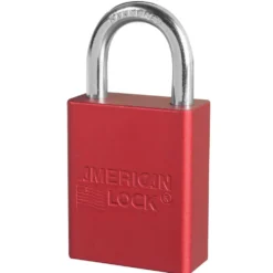 1-1/2in (38mm) Red Solid Aluminum Small Format Interchangeable Core Padlock, Keyed Alike