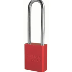 1-1/2in (38mm) Red Solid Aluminum Small Format Interchangeable Core Padlock with 3in (76mm) Shackle, Keyed Alike