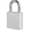 1-3/4in (44mm) Silver Solid Aluminum BumpStop® Rekeyable 6-Pin Tumbler Padlock, Keyed Alike