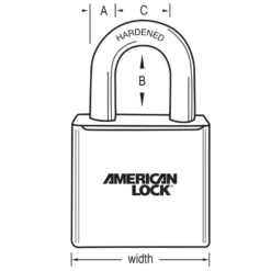 1-3/4in (44mm) Solid Brass Door Key Compatible Padlock with 2in (51mm) Shackle, Yale 8