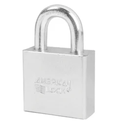 2in (51mm) Solid Steel Pin Tumbler Padlock, Stainless Steel Pins