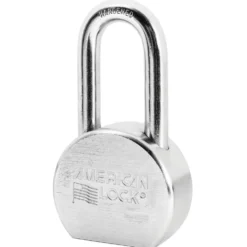 2-1/2in (64mm) Solid Steel Rekeyable Pin Tumbler Padlock, Chrome Plated, with 2in (51mm) Shackle