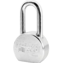 2-1/2in (64mm) Solid Steel Rekeyable 6-Pin Tumbler Padlock, Chrome Plated, with 2in (51mm) Shackle