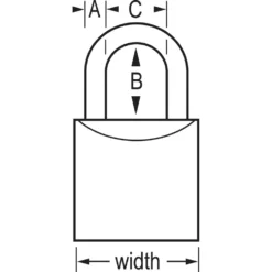 1-1/2in (38mm) Wide Brass Padlock