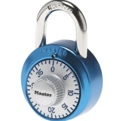 1-7/8in (48mm) Wide Combination Dial Padlock with Aluminum Cover; Assorted Colors