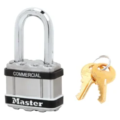 1-3/4in (44mm) Wide Commercial Magnum Laminated Steel Padlock with Stainless Steel Body Cover, 1-1/2in (38mm) Shackle, Keyed Alike