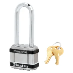 1-3/4in (44mm) Wide Commercial Magnum Laminated Steel Padlock with Stainless Steel Body Cover, 2-1/2in (64mm) Shackle