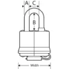 1-9/16in (40mm) Wide Covered Laminated Steel Pin Tumbler Padlock, Black, Keyed Alike
