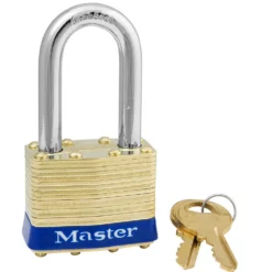 1-3/4in (44mm) Wide Laminated Brass Pin Tumbler Padlock with 1-1/2in (38mm) Shackle, Keyed Alike
