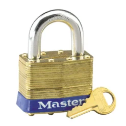 2in (51mm) Wide Laminated Brass Pin Tumbler Padlock, Keyed Alike