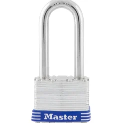 1-3/4in (44mm) wide laminated steel padlock, 2in (51mm) shackle