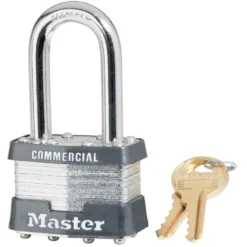 1-3/4in (44mm) Wide Laminated Steel Pin Tumbler Padlock with 1-1/2in (38mm) Shackle, Keyed Alike