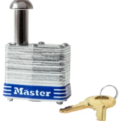 1-9/16in (40mm) Wide Laminated Steel Pin Tumbler Vending and Meter Padlock with 7/8in (22mm) Shackle, Keyed Alike