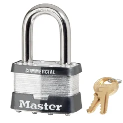 2in (51mm) Wide Laminated Steel Pin Tumbler Padlock with 1-1/2in (38mm) Shackle, Keyed Alike