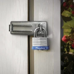 1-9/16in (40mm) Wide Laminated Steel Pin Tumbler Padlock; 4-Pack