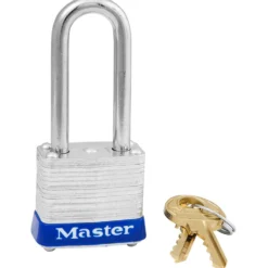 1-1/8in (29mm) Wide Laminated Steel Pin Tumbler Padlock with 1-1/2in (38mm) Shackle, Keyed Alike