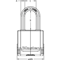 1-7/8in (48mm) Wide Magnum® Covered Laminated Steel Padlock with 1-1/2in (38mm) Shackle; 2-Pack