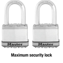 2in (51mm) Wide Magnum® Laminated Steel Padlock with 1-1/2in (38mm) Shackle; 2-Pack