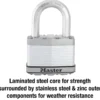 2-1/2in (64mm) Wide Magnum® Laminated Steel Padlock