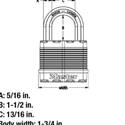 1-3/4in (44mm) Wide Magnum® Laminated Steel Padlock with 1-1/2in (38mm) Shackle