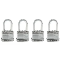 1-3/4in (44mm) Wide Magnum® Laminated Steel Padlock with 1-1/2in (38mm) Shackle; 4-Pack