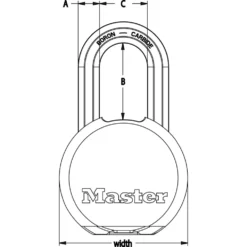2-1/2in (64mm) Wide Magnum® Solid Steel Body Padlock with 2in (51mm) Shackle