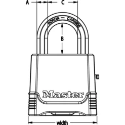 2in (51mm) Wide Magnum® Zinc Die-Cast Body Padlock with 2in (51mm) Shackle; Set Your Own Combination