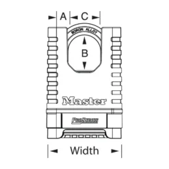 2-1/4in (57mm) Wide ProSeries® Shrouded Brass Resettable Combination Padlock
