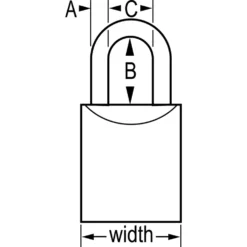 1-9/16in (40mm) Wide ProSeries® Solid Brass Rekeyable Pin Tumbler Padlock with 1-9/16in (40mm) Shackle, Keyed Alike