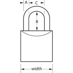 2in (51mm) Wide ProSeries® Solid Brass Rekeyable Pin Tumbler Padlock with 2-1/2in (64mm) Shackle, Keyed Alike