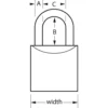 2in (51mm) Wide ProSeries® Solid Brass Rekeyable Key-in-Knob Padlock
