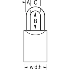 1-3/4in (44mm) Wide ProSeries® Solid Steel Rekeyable Key-in-Knob Padlock