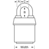2-1/8in (54mm) Wide ProSeries® Weather Tough® Laminated Steel Rekeyable Pin Tumbler Padlock, Brass Shackle, Keyed Alike, Yellow
