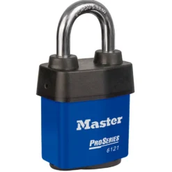 2-1/8in (54mm) Wide ProSeries® Weather Tough® Laminated Steel Rekeyable Pin Tumbler Padlock, Blue