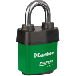 2-1/8in (54mm) Wide ProSeries® Weather Tough® Laminated Steel Rekeyable Pin Tumbler Padlock, Green