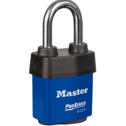 2-1/8in (54mm) Wide ProSeries® Weather Tough® Laminated Steel Rekeyable Pin Tumbler Padlock with 1-1/2in (38mm) Shackle, Blue