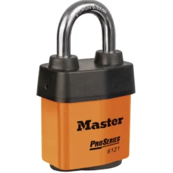 2-1/8in (54mm) Wide ProSeries® Weather Tough® Laminated Steel Rekeyable Pin Tumbler Padlock, Orange