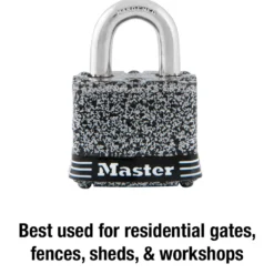 1-9/16in (40mm) Wide Rust-Oleum® Certified Laminated Steel Pin Tumbler Padlock