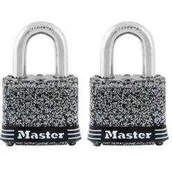 1-9/16in (40mm) Wide Rust-Oleum® Certified Laminated Steel Pin Tumbler Padlock; 2-Pack