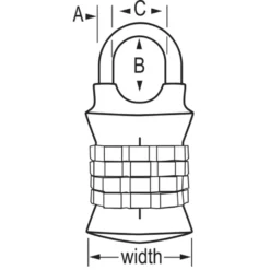 1-1/2in (38mm) Wide Set Your Own Combination Padlock; Assorted Colors